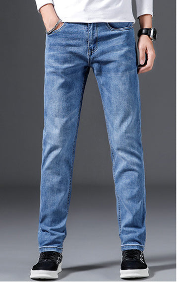 Jean slim élastique droit pour homme