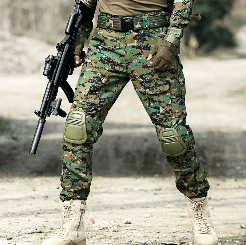Pantalon tactique militaire quatre saisons CP Camouflage Noir Motif Python Grenouille Pantalon Salopette