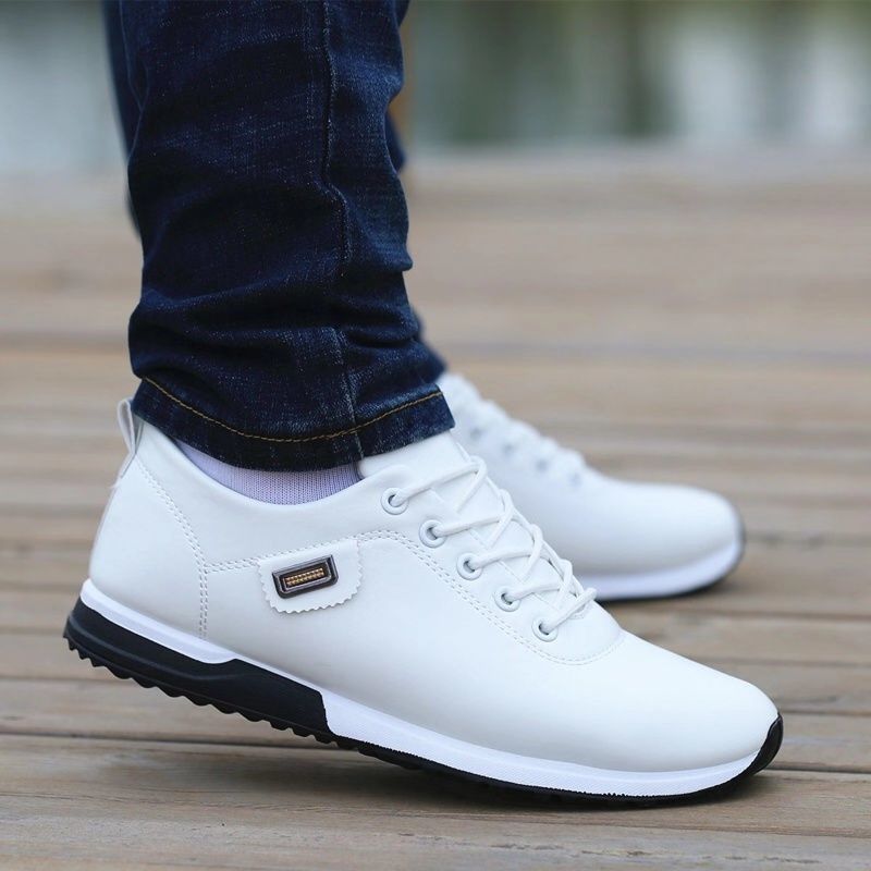 Herren PU Leder Business Casual Schuhe für Mann Outdoor Atmungsaktive Sneakers Männliche Mode Loafers Walking Schuhe Tenis Feminino