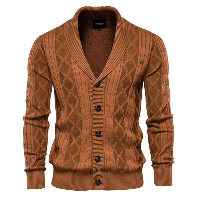 Herren Strickjacke Pullover Gepolsterter Pullover Trend