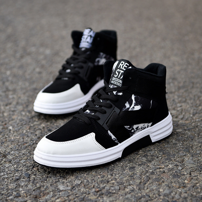 Camouflage High-Top-Schnürschuh