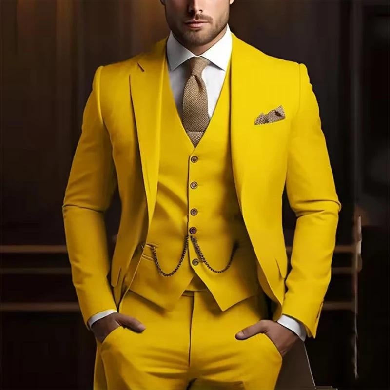Hochwertiger dreiteiliger Anzug für Herren mit Gentleman-Temperament