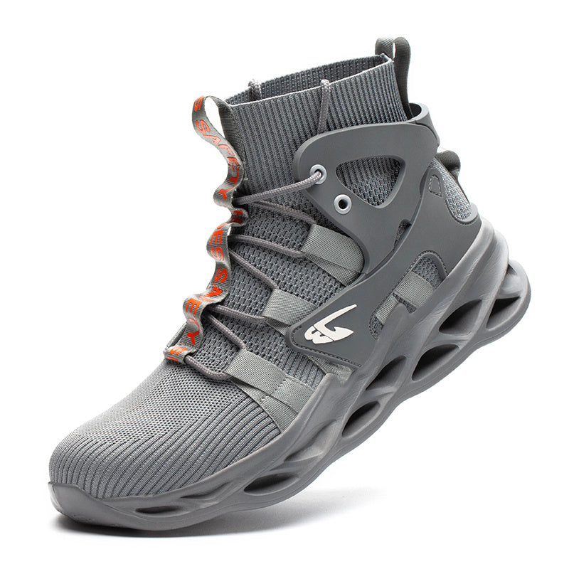 High-Top-Sicherheitsschuhe Bauschutzschuhe Herren Stahlkappenschuhe Atmungsaktive Wanderstiefel Pannensichere Arbeitsstiefel