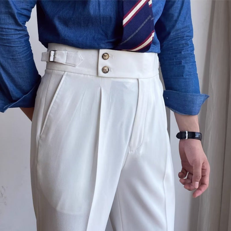 Casual High Waist Men's Business Suit Pants - ARCHSHOPE