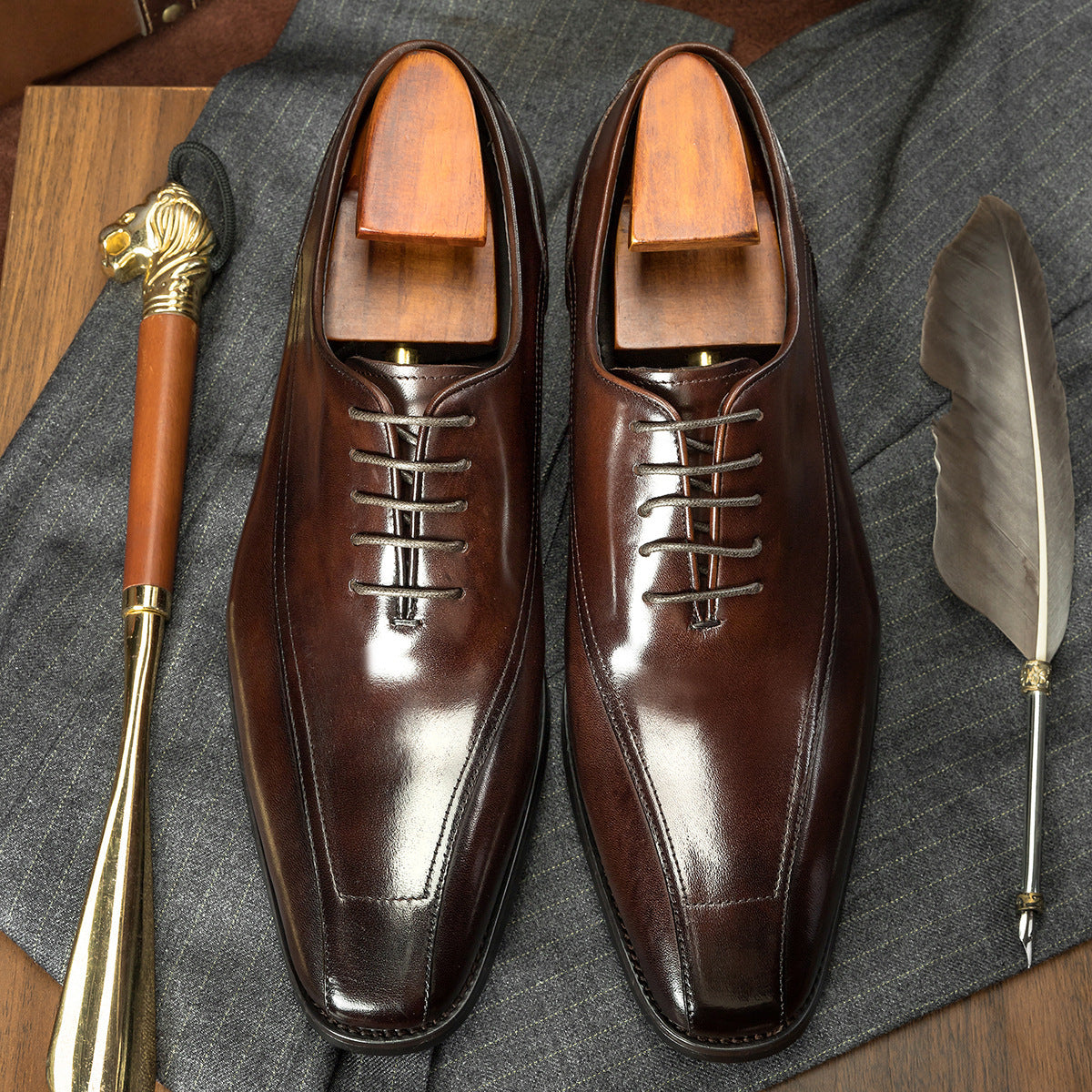 Chaussures Oxford décontractées en cuir pour hommes, style coréen