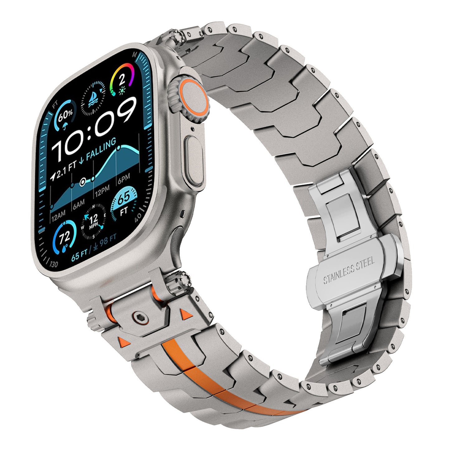 Mens Simple Versatile Stainless Steel Strap For Watch Ultra - ARCHSHOPE