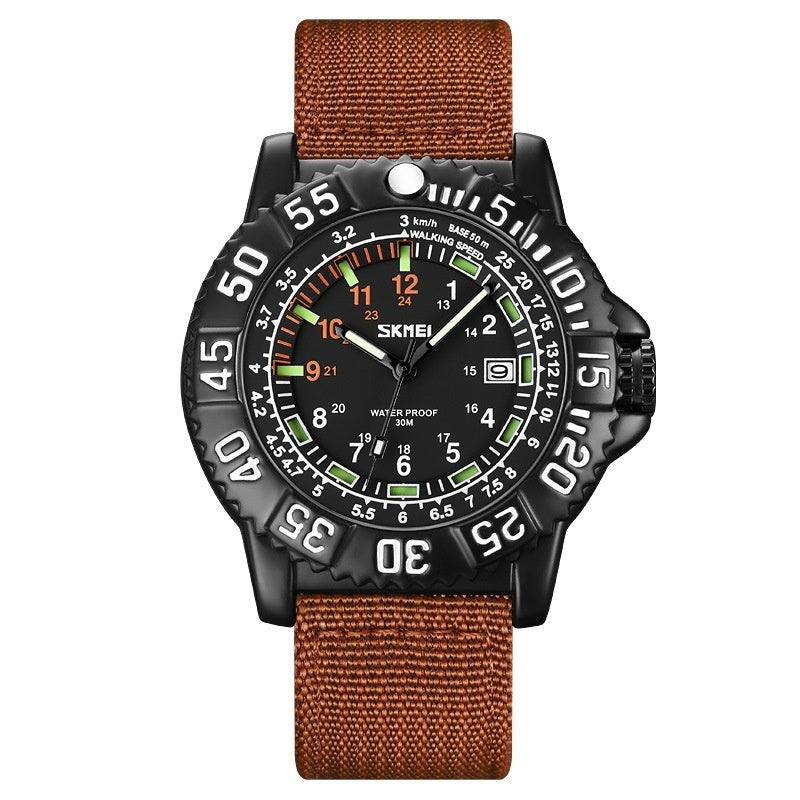 Personalized Calendar Mens Luminous Quartz Watch With A Casual Nylon Strap - ARCHSHOPE