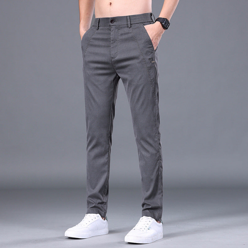 Herren Tencel Straight Hose Slim Fit Skinny Pants