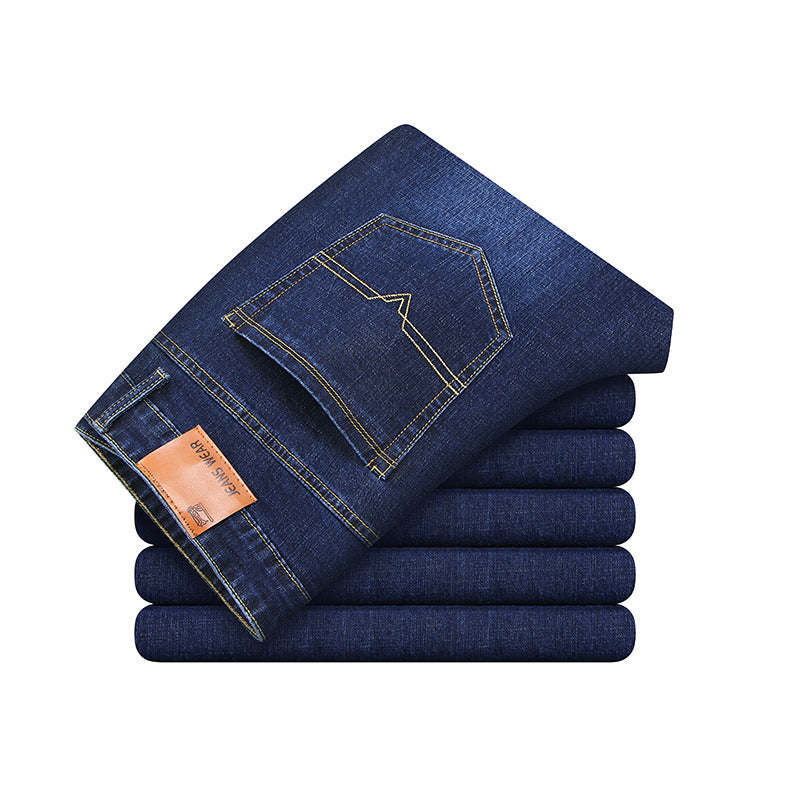 Jeans Herren Gerade Lose Lange Hosen Herren Neue Große Größe Casual Jeans