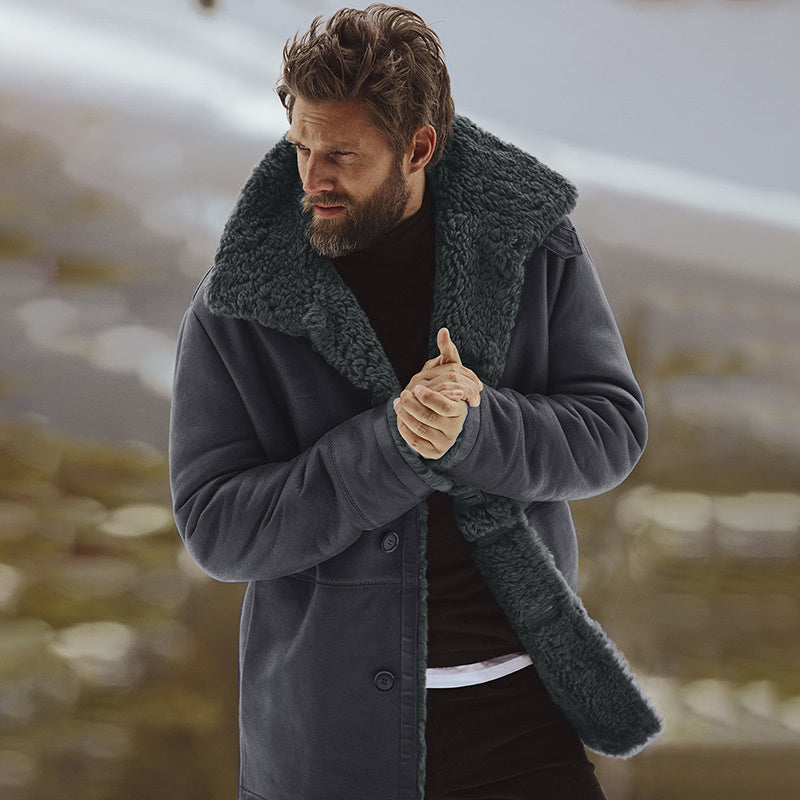 Warm mid-length men's coat - ARCHSHOPE