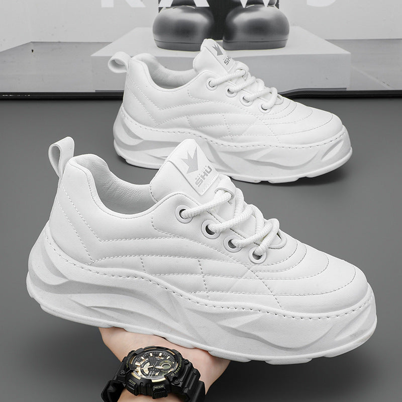 Mode Dicken Sohlen Anti-Rutsch-Schuhe Ins Slip-on Casual Lazy Schuhe Männer Outdoor Atmungsaktive Schnür-Laufsport-Sneakers