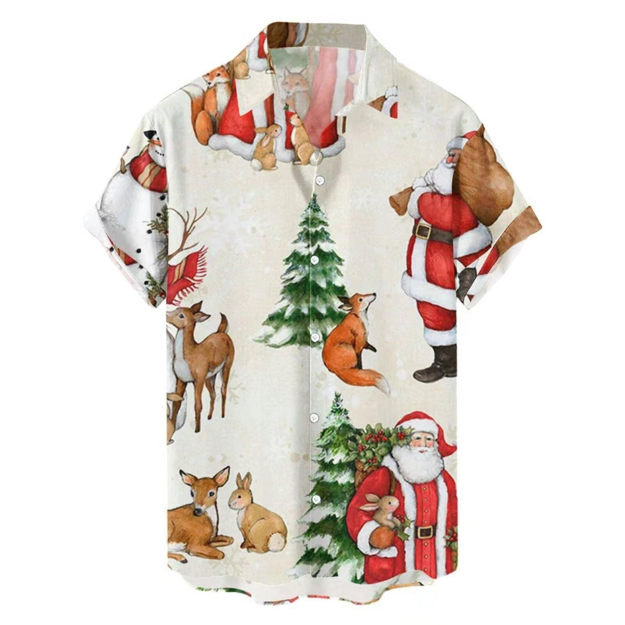 Chemise hawaïenne d'été à manches courtes pour hommes, imprimée en 3D