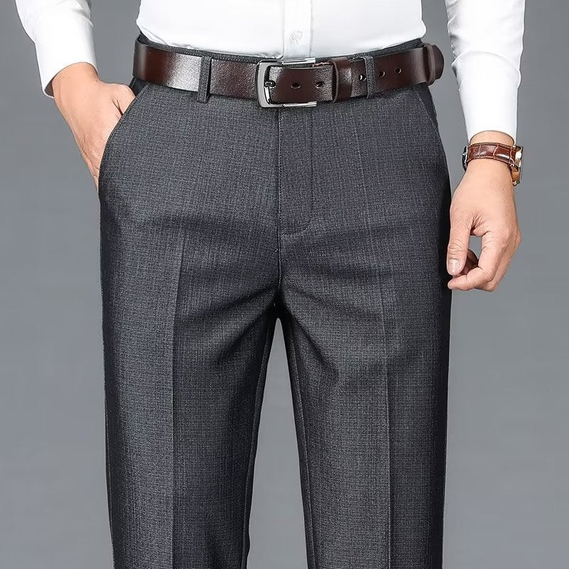Herren Business Anzughose Drapierte Freizeithose