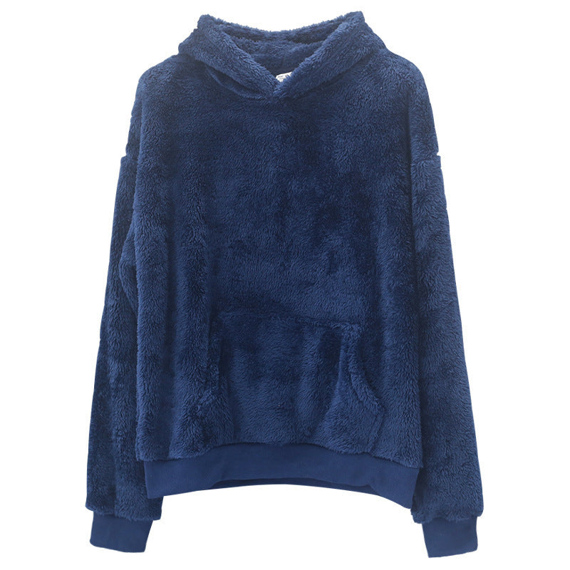 Double-sided Velvet Hooded Sweater Men's Plush Sweatshirt With Pockets - ARCHSHOPE