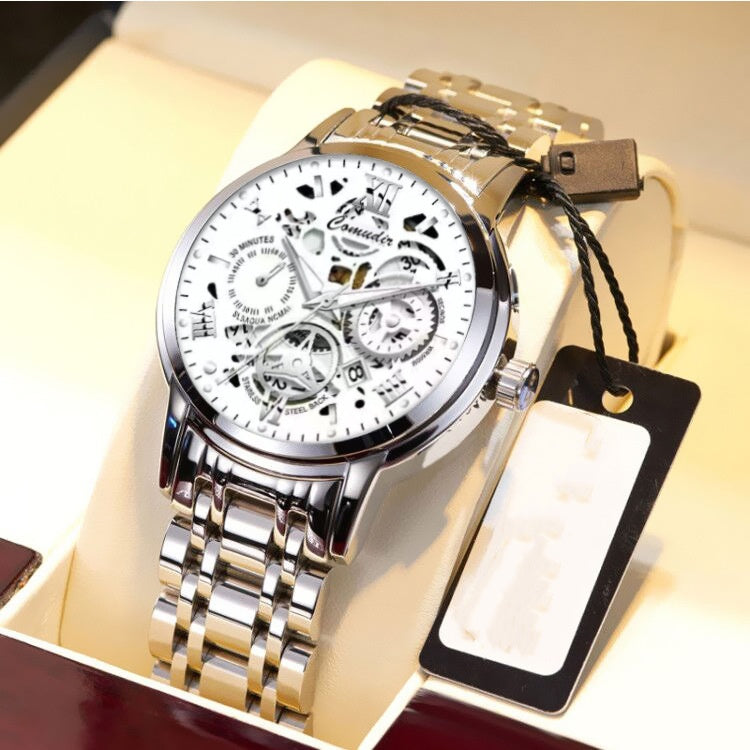 Fashion Jewelry Hollow Men's Watch Men's Waterproof Luminous Calendar - ARCHSHOPE