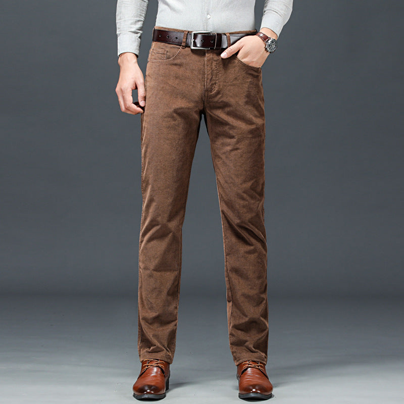 Casual Hosen Herren Business Formal Cord Gerade