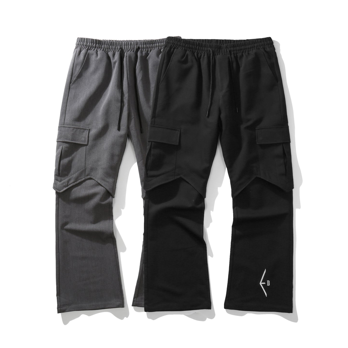 Street Embroidered Flared Loose Herren Freizeithose