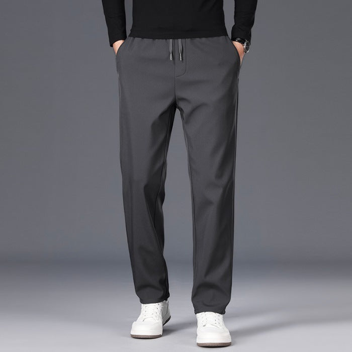 Pantalon de costume droit pour homme, doublé polaire, épais