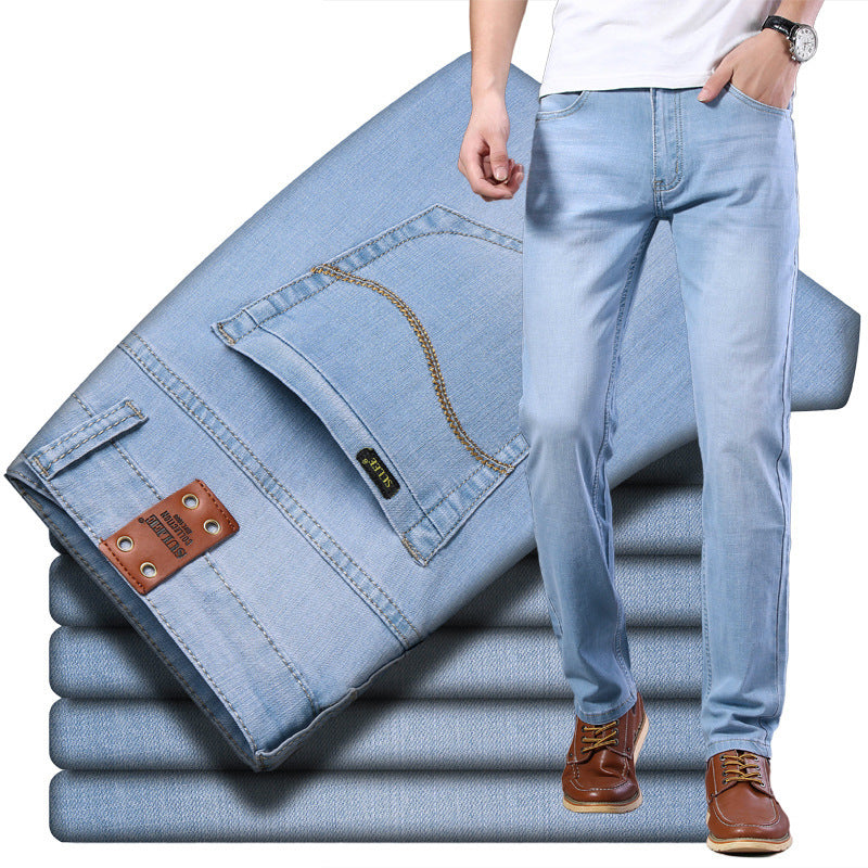 Bequeme elastische Straight Fit Jeans für Herren