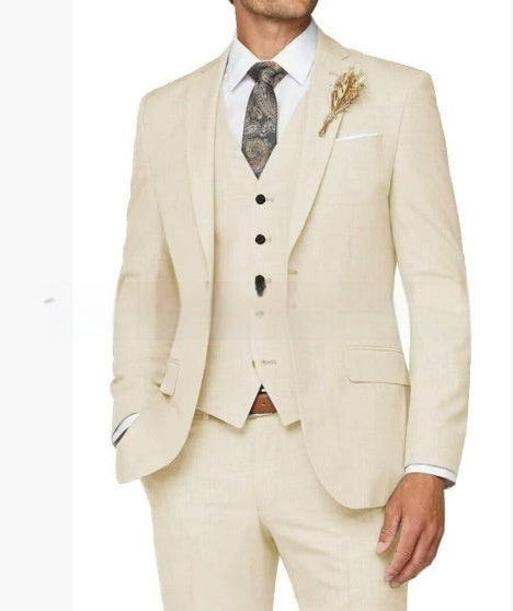 Ensemble de costume trois pièces décontracté pour homme
