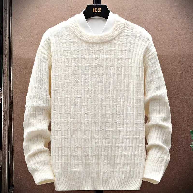Neu Winter Crew Neck Pullover männer Lose Oberbekleidung