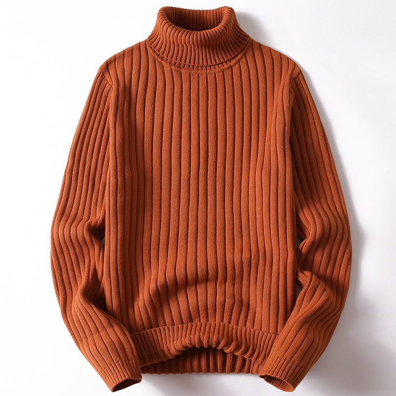 Rollkragenpullover Männer Frauen Ins Fashion Solid Striped Bottoming Pullover Herbst und Winter Tops Kleidung