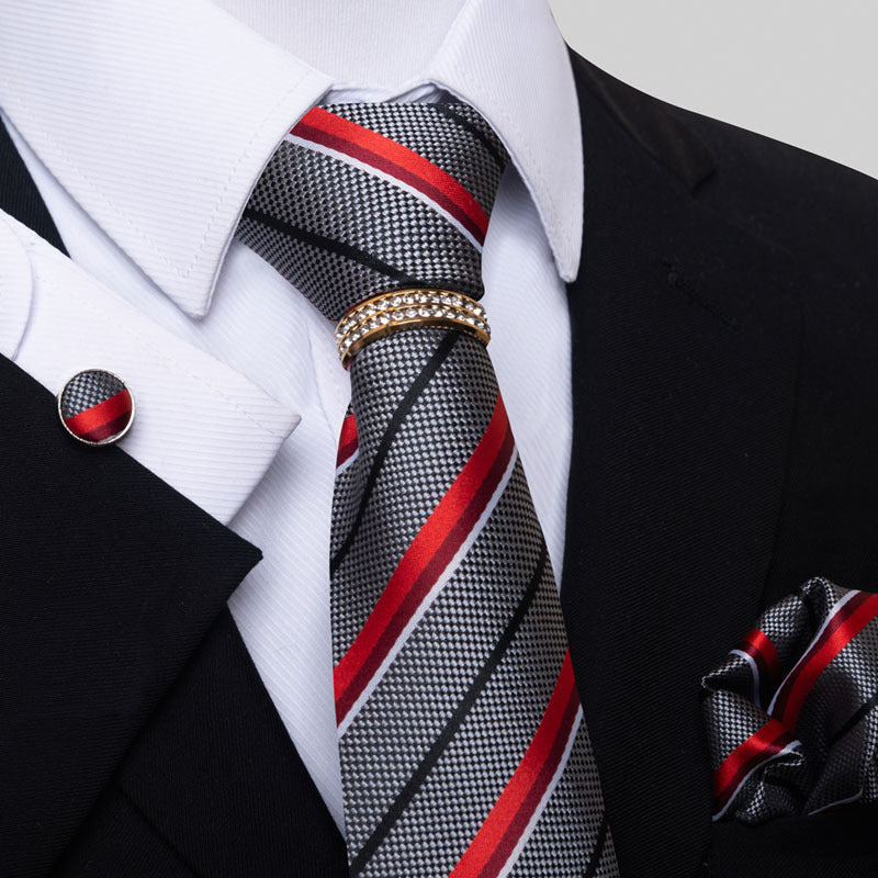 Multi Colored Striped Floral Mens Tie - ARCHSHOPE