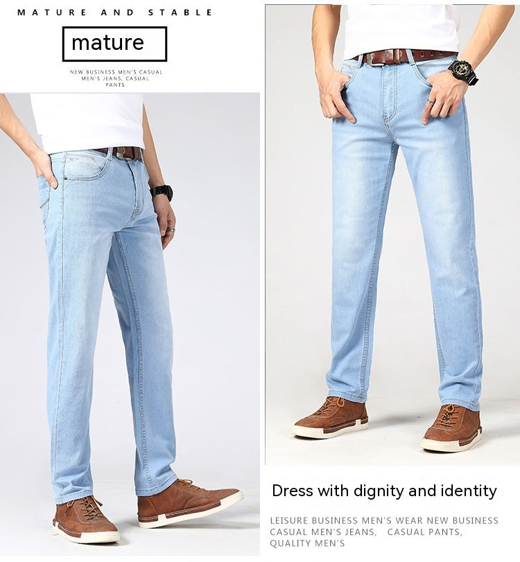 Herren Sommerjeans Herrenhose mit geradem Bein