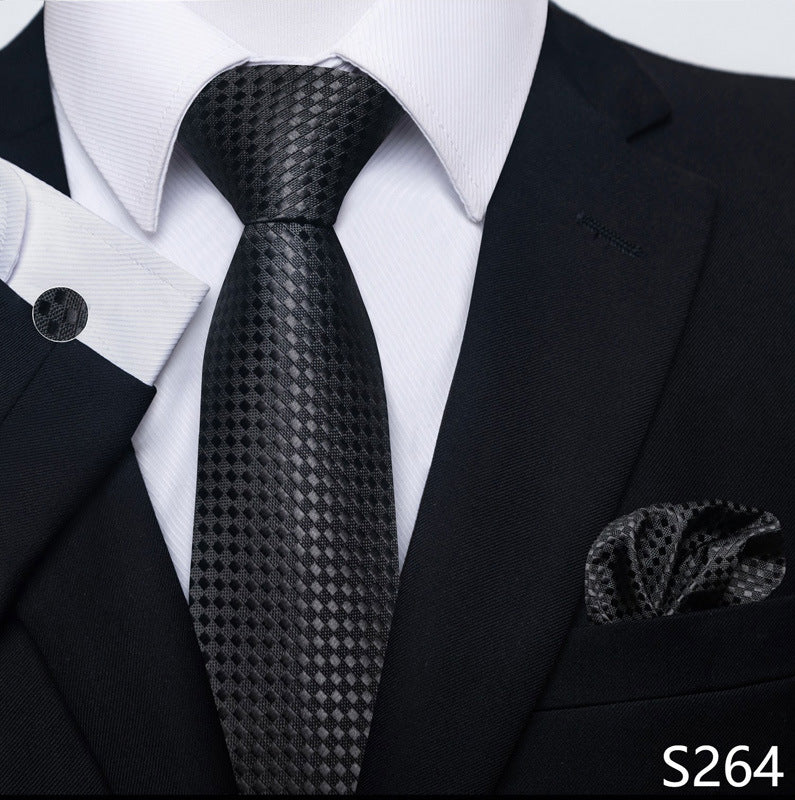 Men's Creative All-match Business Formal Wear Tie Scarf Cuff Buckle Set - ARCHSHOPE