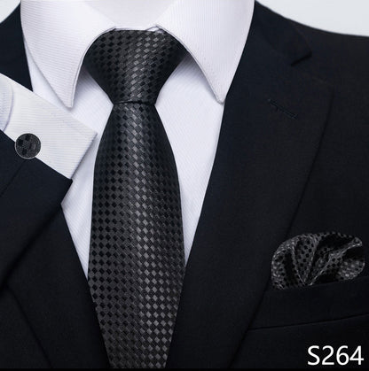 Men's Creative All-match Business Formal Wear Tie Scarf Cuff Buckle Set - ARCHSHOPE
