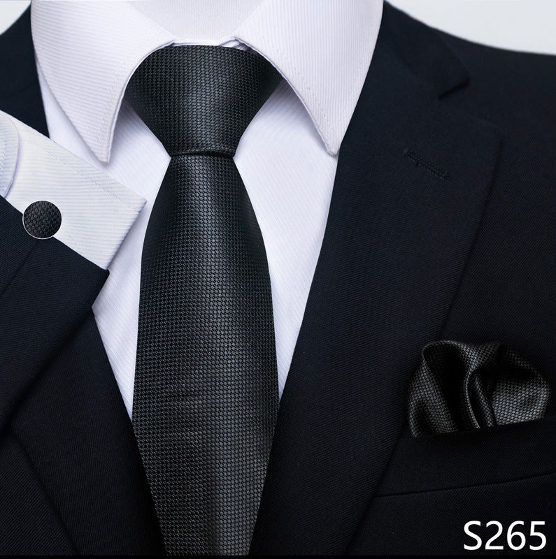 Men's Creative All-match Business Formal Wear Tie Scarf Cuff Buckle Set - ARCHSHOPE