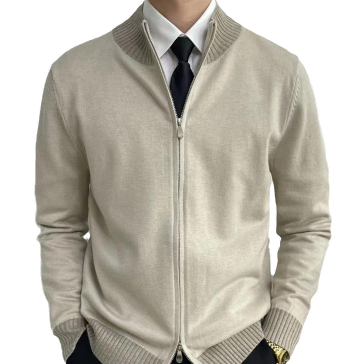 Manteau en tricot pour homme, marque tendance, manches longues