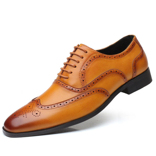 Chaussures grande taille S Business Men Brogues en cuir