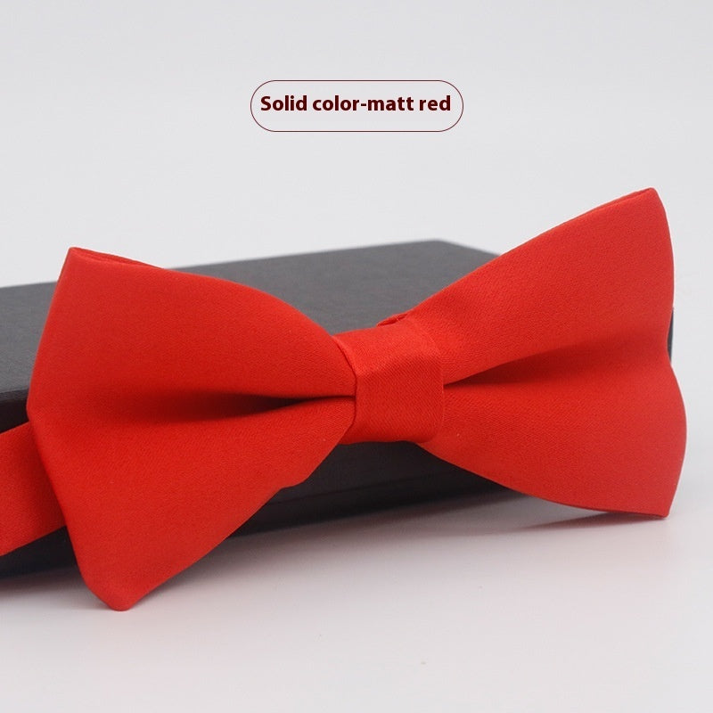 Men's Solid Color Formal Wear Wedding Business Casual Groom Groomsman Bow Tie - ARCHSHOPE