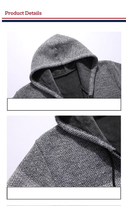 Lässiger Herren-Kapuzenpullover aus Fleece mit warmem Fleece