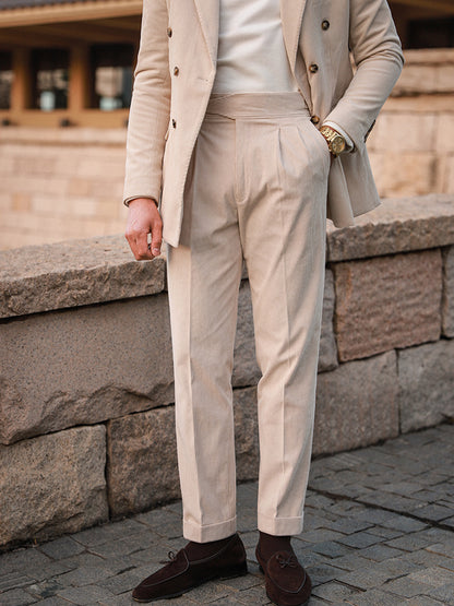 Retro Cordhose für Herren mit hoher Taille