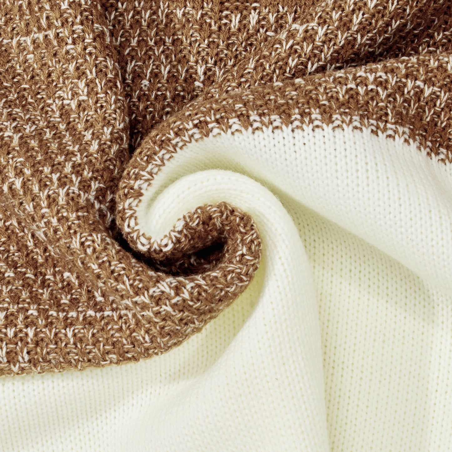 Men's Casual Color Block Long Sleeve Cable Knit Pullover Sweater - ARCHSHOPE