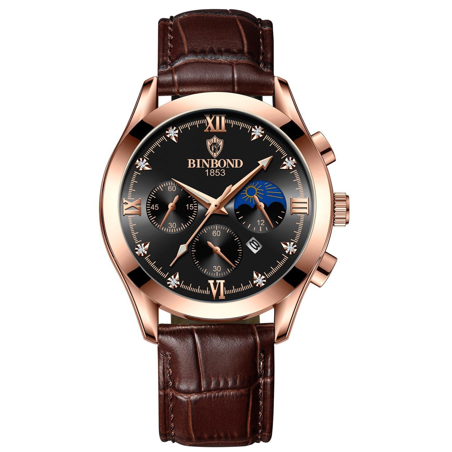Waterproof Luminous Calendar Men's Fashion Genuine Leather Watch - ARCHSHOPE
