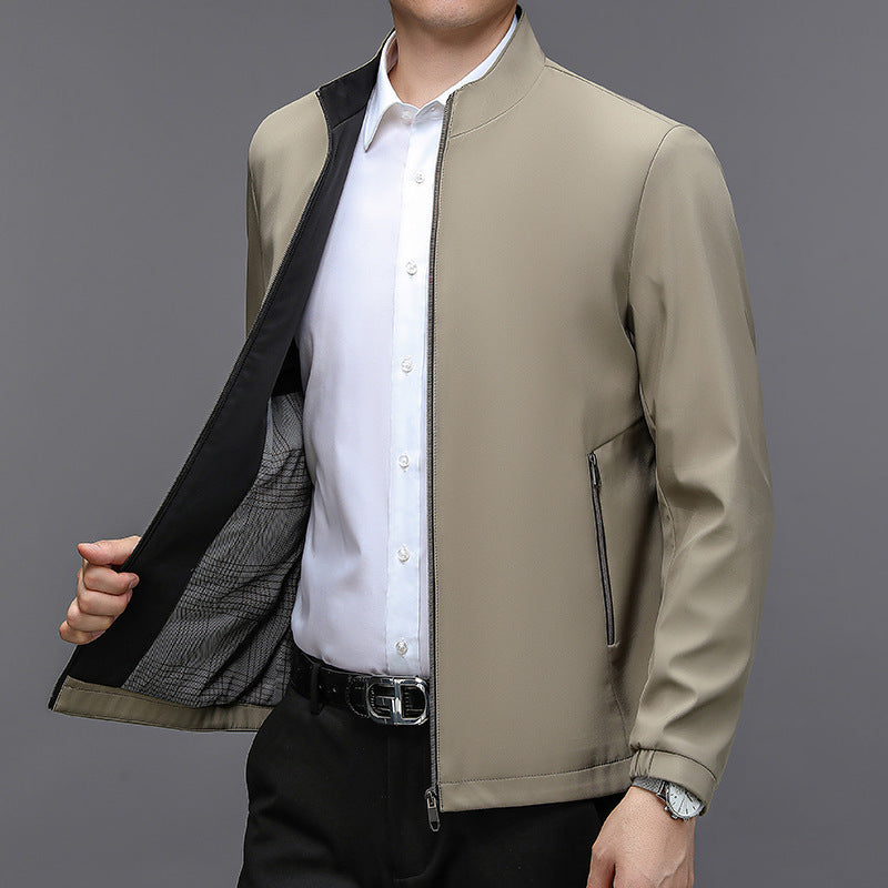 Stehkragen Herren Freizeitjacke mittleren Alters