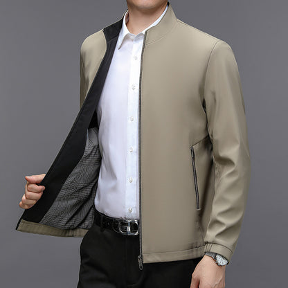 Stehkragen Herren Freizeitjacke mittleren Alters