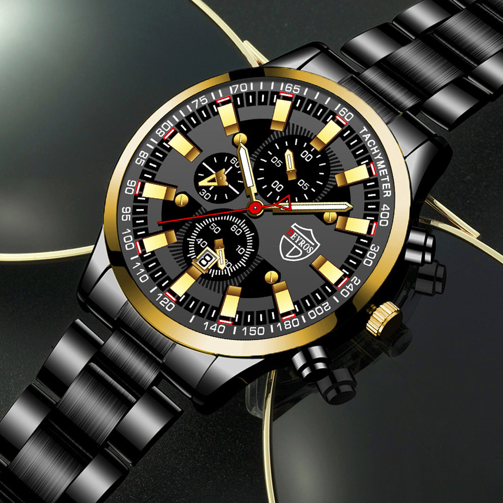 Stainless Steel Luminous Quartz Wristwatch For Men - ARCHSHOPE