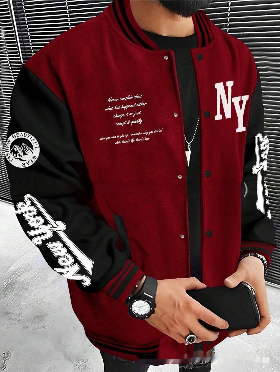 Men's Cardigan Baseball Uniform Jacket Coat - ARCHSHOPE