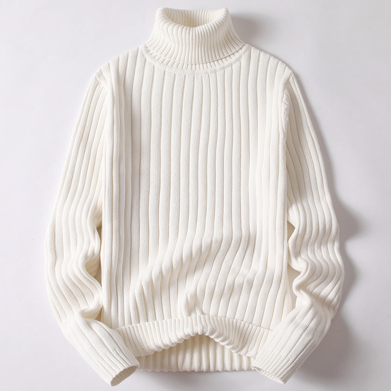 Rollkragenpullover Männer Frauen Ins Fashion Solid Striped Bottoming Pullover Herbst und Winter Tops Kleidung