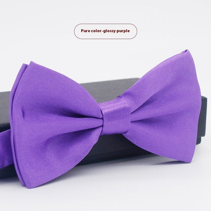 Men's Solid Color Formal Wear Wedding Business Casual Groom Groomsman Bow Tie - ARCHSHOPE