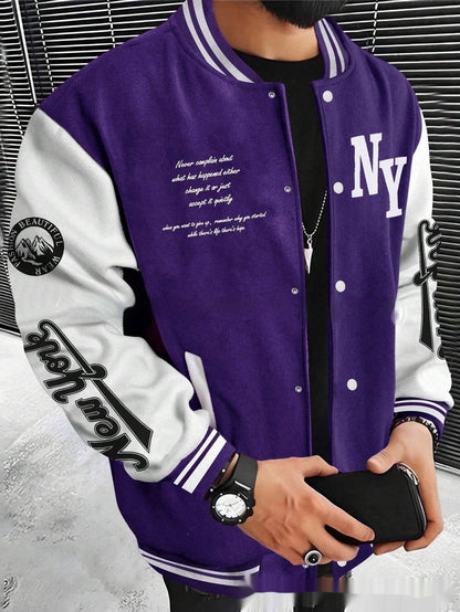Men's Cardigan Baseball Uniform Jacket Coat - ARCHSHOPE