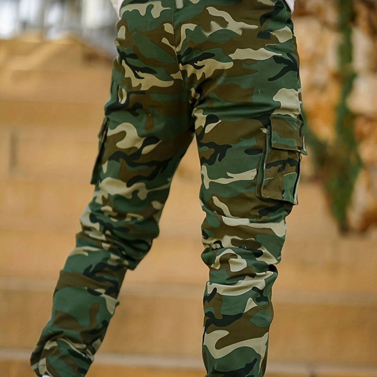 Multi-Pocket Camouflage Knöchelgebundene Herren Overalls Mode Sport Casual Hosen Frühling und Herbst