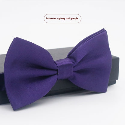 Men's Solid Color Formal Wear Wedding Business Casual Groom Groomsman Bow Tie - ARCHSHOPE