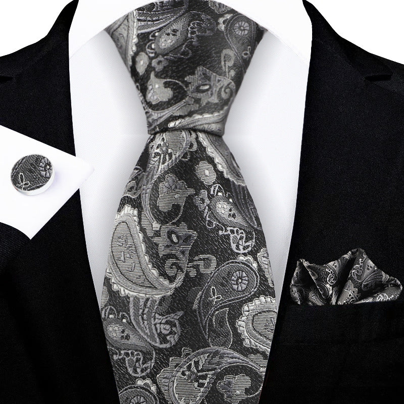 Jacquard-embroidered Cashew Flower Tie - ARCHSHOPE