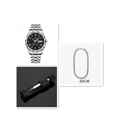 Men's Waterproof Double Calendar Luminous Quartz Watch - ARCHSHOPE