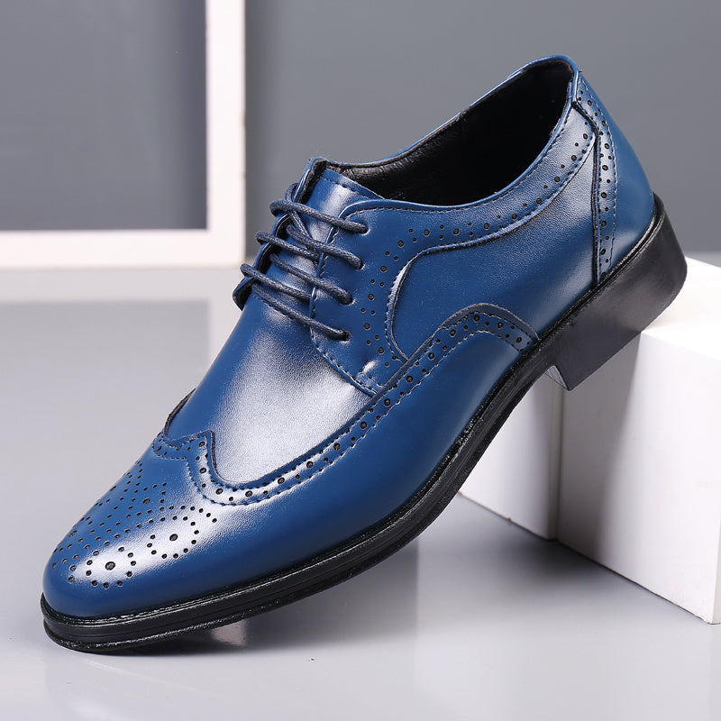 Blockgeschnitzte Freizeitschuhe aus Leder für Herren
